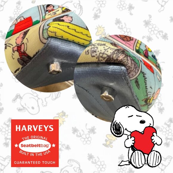 EUC Harvey's LARGE Seatbelt Crossbody with Peanuts Comic Strips - Picture 5 of 5